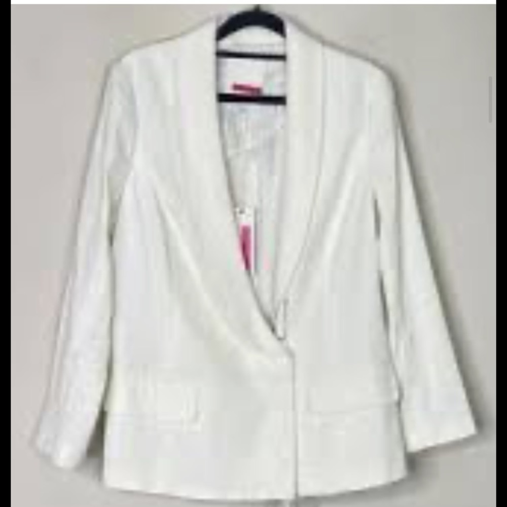Tracy Reese Off-White Blazer with Zipper Detail